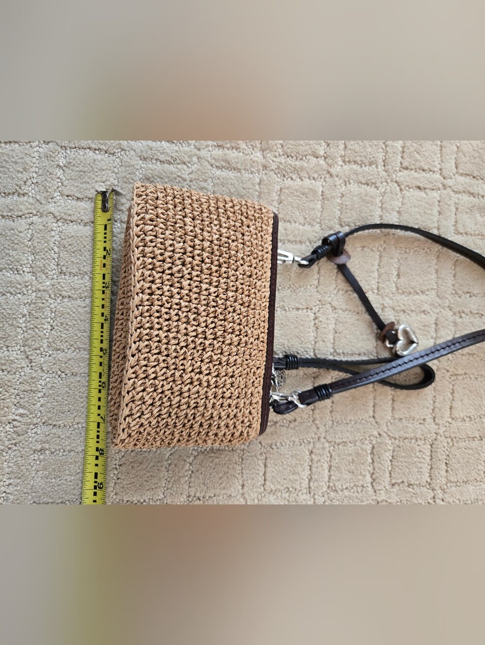 Vintage Brighton Woven Straw MultiFunctional Pouch Bag includes Dust Bag - Picture 9 of 12